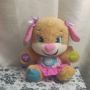 Fisher-Price Learning Plush Puppy Pink‎ and Brown